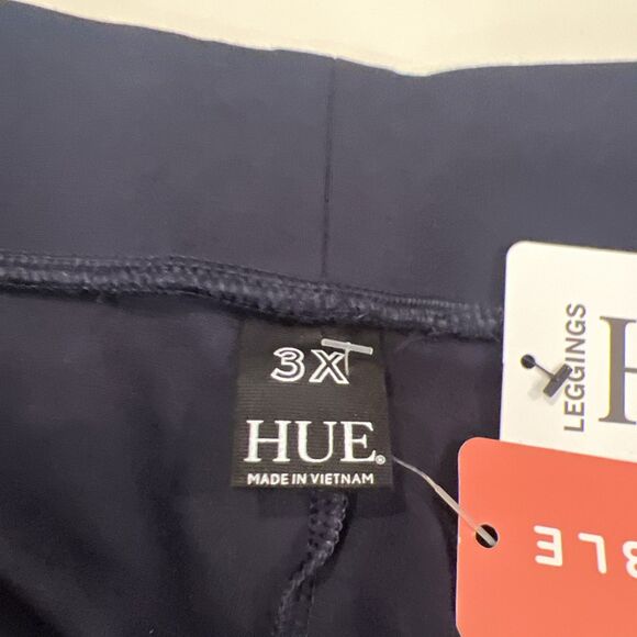 Hue Womens Leggings Size 3X Plus Navy Pockets - Picture 7 of 9